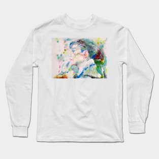 AUDREY HEPBURN watercolor portrait .11 Long Sleeve T-Shirt